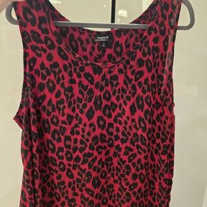 Torrid Red and Black Leopard Tank Top